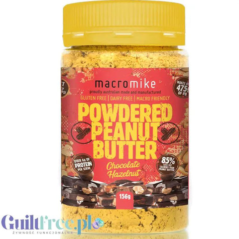 Macro Mike Peanut Powder Chocolate Hazelnut - wegańskie proteinowe masło orzechowe w proszku 46g białka by Macro Mike (macro-mike-peanut-powder-chocolate-hazelnut-weganskie-proteinowe-maslo-orzechowe-w-proszku-46g-bialka)