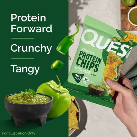 Quest Tortilla Chips, Salsa Verde - chipsy proteinowe 19g białka, smak ziołowo-cytrusowy by Quest Nutrition (quest-tortilla-chips-salsa-verde-chipsy-proteinowe-19g-bialka)