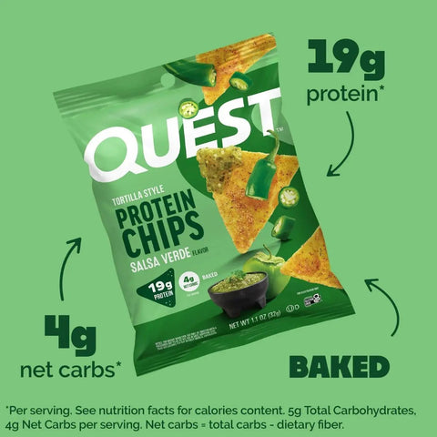 Quest Tortilla Chips, Salsa Verde - chipsy proteinowe 19g białka, smak ziołowo-cytrusowy by Quest Nutrition (quest-tortilla-chips-salsa-verde-chipsy-proteinowe-19g-bialka)