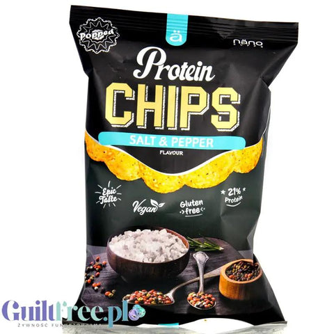 Nano Ä Vegan Protein Chips Salt & Pepper - wegańskie chipsy białkowe bez soi i mleka by ä Nano (nano-ae-vegan-protein-chips-salt-pepper-weganskie-chipsy-bialkowe-bez-soi-i-mleka)