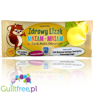 Mniam Lizak cytrynowy bez cukru, z ksylitolem i stewią by Starpharma (Mniam) (mniam-lizak-cytrynowy-bez-cukru-z-ksylitolem-i-stewia)