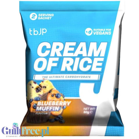 TBJP Cream of Rice, Blueberry Muffin 50g - kleik ryżowy bez cukru, regeneracyjny posiłek treningowy, Muffiny Jagodowe by TBJP (tbjp-cream-of-rice-blueberry-muffin-50g-kleik-ryzowy-bez-cukru-regeneracyjny-posilek-treningowy-muffiny-jagodowe)