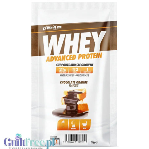 Per4m Whey Advanced Protein Chocolate Orange 30g saszetka - gęsta odżywka białkowa WPC, WPI & MPC by per4m® (per4m-whey-advanced-protein-chocolate-orange-30g-saszetka-gesta-odzywka-bialkowa-wpc-wpi-mpc)
