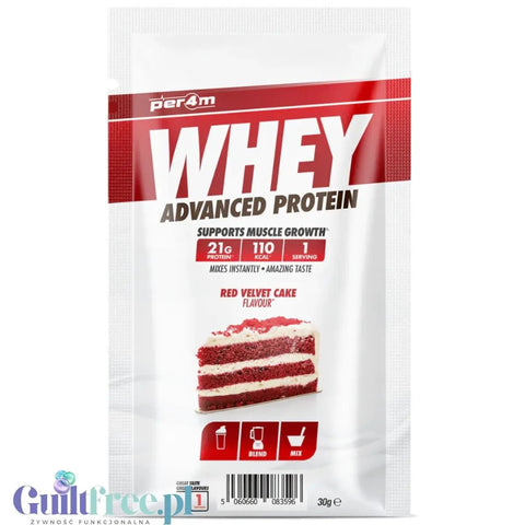 Per4m Whey Advanced Protein Red Velvet Cake 30g saszetka - gęsta odżywka białkowa WPC, WPI & MPC by per4m® (per4m-whey-advanced-protein-red-velvet-cake-30g-saszetka-gesta-odzywka-bialkowa-wpc-wpi-mpc)