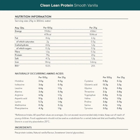 Nuzest Clean Lean Protein Smooth Vanilla 0,5kg - wegańska odżywka białkowa o wspaniałym składzie na bazie europejskiego grochu by Nuzest (nuzest-clean-lean-protein-smooth-vanilla-05kg-weganska-odzywka-bialkowa-o-wspanialym-skladzie-na-bazie-europejskiego-grochu)