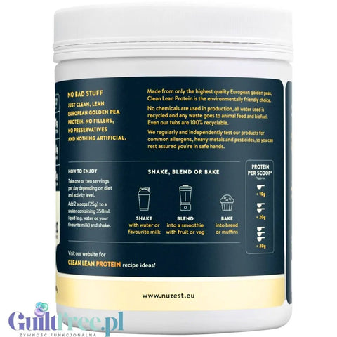 Nuzest Clean Lean Protein Just Natural 0,5 kg - wegańska odżywka białkowa z europejskiego grochu bez słodzików i aromatów by Nuzest (nuzest-clean-lean-protein-just-natural-05-kg-weganska-odzywka-bialkowa-z-europejskiego-grochu-bez-slodzikow-i-aromatow)
