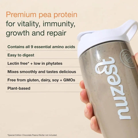 Nuzest Clean Lean Protein Just Natural 1kg - wegańska odżywka białkowa z europejskiego grochu bez słodzików i aromatów by Nuzest (nuzest-clean-lean-protein-just-natural-1-kg-weganska-odzywka-bialkowa-z-europejskiego-grochu-bez-slodzikow-i-aromatow)