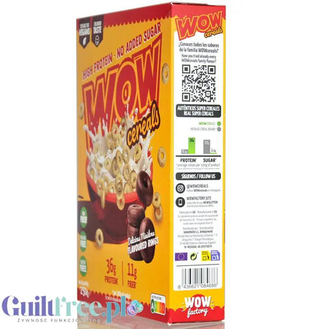WOW Cereals Delicious Minidona Rings - wegańskie białkowe kółeczka śniadaniowe bez cukru i glutenu by MAX Protein® (wow-cereals-delicious-minidona-rings-weganskie-bialkowe-koleczka-sniadaniowe-bez-cukru-i-glutenu)
