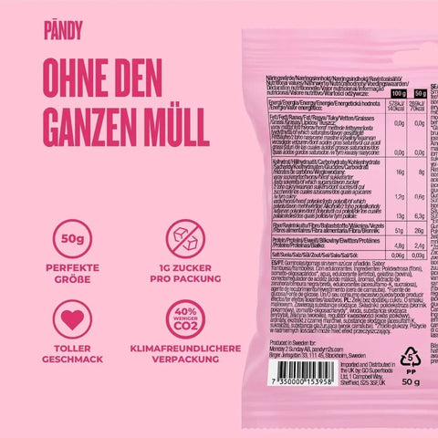 Pandy Candy Sweet Hearts Valentines Edition - błonnikowe malinowe żelkowe serduszka bez cukru 45% mniej kalorii by Pandy Protein (pandy-candy-sweet-hearts-valentines-edition-blonnikowe-malinowe-zelkowe-serduszka-bez-cukru-45-mniej-kalorii)