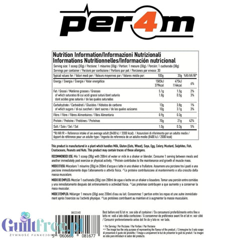 Per4m Whey Advanced Protein Peachy Creme 900g - gęsta odżywka białkowa WPC, WPI & MPC, smak śmietankowo-brzoskwiniowy by per4m® (per4m-whey-advanced-protein-peachy-creme-900g-gesta-odzywka-bialkowa-wpc-wpi-mpc)