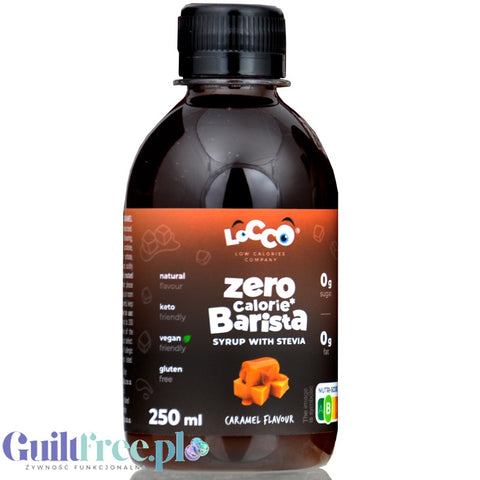 Locco Zero Calorie Barista Caramel 250 ml - karmelowy syrop zero kalorii bez cukru do kawy i deserów by Locco Low Calories Company (locco-zero-calorie-barista-caramel-250-ml-karmelowy-syrop-zero-kalorii-bez-cukru-do-kawy-i-deserow)