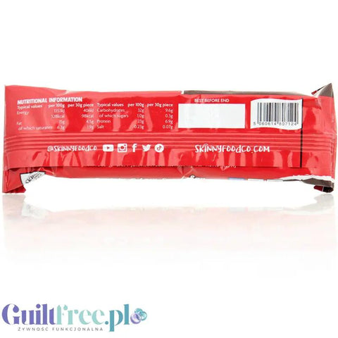 Skinny Food Duo Bar Dark Chocolate & Raspberry - wegański bezglutenowy baton białkowy 2 x 98kcal by Skinny Food (skinny-food-duo-bar-dark-chocolate-raspberry-weganski-bezglutenowy-baton-bialkowy-2-x-98kcal)
