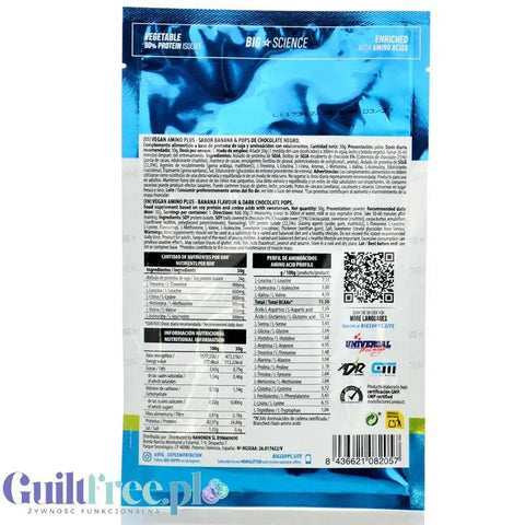 BIG® Vegan Amino+, Mowgly Chocolate 30g saszetka - wegańska odżywka białkowa z kawałkami ciasteczek o smaku czekolady by MAX Protein® (big-vegan-amino-mowgly-chocolate-30g-saszetka-weganska-odzywka-bialkowa-z-kawalkami-ciasteczek-o-smaku-czekolady)