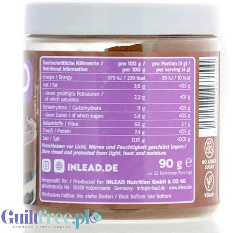 Inlead Flavor Powder Milk Choc 90g - błonnikowy aromat słodzący w proszku bez cukru, Mleczna Czekolada by InLead (inlead-flavor-powder-milk-choc-90g-blonnikowy-aromat-slodzacy-w-proszku-bez-cukru-mleczna-czekolada)