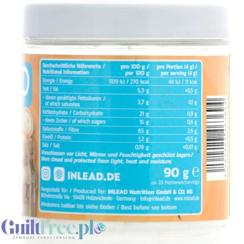 Inlead Flavor Powder White Choc Coconut 90g - błonnikowy aromat słodzący w proszku o smaku Biała Czekolada i Kokos by InLead (inlead-flavor-powder-white-choc-coconut-90g-blonnikowy-aromat-slodzacy-w-proszku-o-smaku-biala-czekolada-i-kokos)