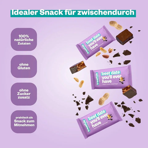 Treatfuls Best Date You'll Ever Have - wegański organiczny batonik z orzeszkami i soloną gorzką czekoladą bez dodatku cukru by Treatfuls (treatfuls-best-date-you-ll-ever-have-weganski-organiczny-batonik-z-orzeszkami-i-solona-gorzka-czekolada-bez-dodatku-cukru)