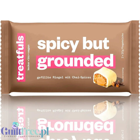 Treatfuls Spicy But Grounded - wegański batonik organiczny chai & orzechy laskowe w białej polewie z erytrolem by Treatfuls (treatfuls-spicy-but-grounded-weganski-batonik-organiczny-chai-orzechy-laskowe-w-bialej-polewie-z-erytrolem)