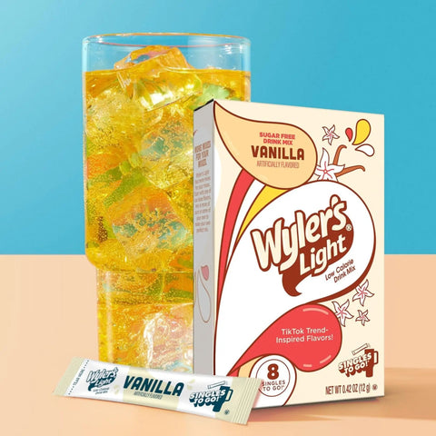 Wyler's Singles To Go Vanilla - waniliowe saszetki smakowe bez cukru do napojów i deserów by Singles to Go (saszetki, różne marki) (wyler-s-singles-to-go-vanilla-saszetki-smakowe-do-wody-bez-cukru-i-kcal-smak-wanilia)