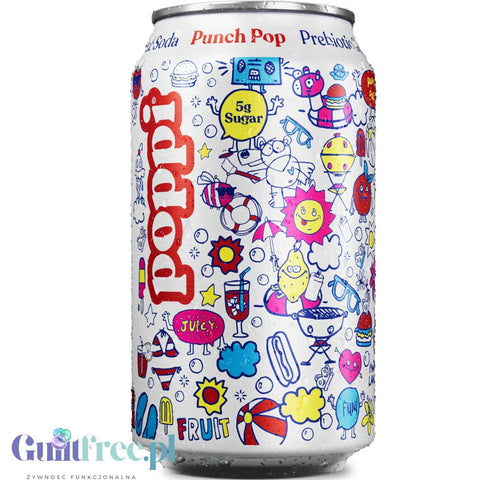 Poppi Prebiotic Soda Punch Pop 355ml - funkcjonalny napój z błonnikiem, stewią i octem jabłkowym by Poppi Soda (poppi-prebiotic-soda-punch-pop-355ml-funkcjonalny-napoj-z-blonnikiem-stewia-i-octem-jablkowym)