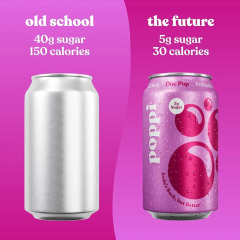 Poppi Prebiotic Soda Doc Pop 355ml - funkcjonalny napój z błonnikiem, stewią i octem jabłkowym by Poppi Soda (poppi-prebiotic-soda-doc-pop-355ml-funkcjonalny-napoj-z-blonnikiem-stewia-i-octem-jablkowym)