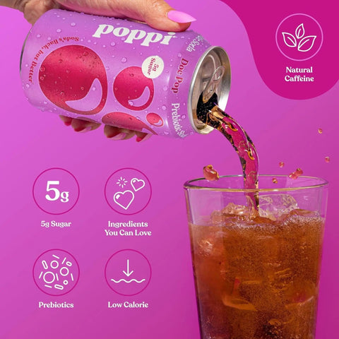 Poppi Prebiotic Soda Doc Pop 355ml - funkcjonalny napój z błonnikiem, stewią i octem jabłkowym by Poppi Soda (poppi-prebiotic-soda-doc-pop-355ml-funkcjonalny-napoj-z-blonnikiem-stewia-i-octem-jablkowym)
