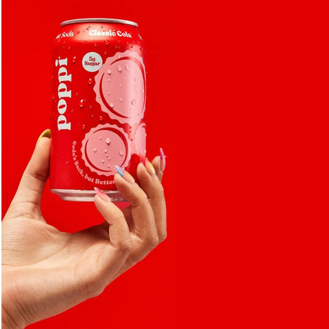 Poppi Prebiotic Soda Classic Cola 355ml - funkcjonalny napój z błonnikiem, stewią i octem jabłkowym by Poppi Soda (poppi-prebiotic-soda-classic-cola-355ml-funkcjonalny-napoj-z-blonnikiem-stewia-i-octem-jablkowym)