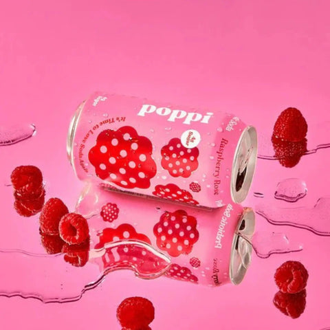 Poppi Prebiotic Soda Raspberry Rose 355ml - funkcjonalny napój z błonnikiem, stewią i octem jabłkowym by Poppi Soda (poppi-prebiotic-soda-raspberry-rose-355ml-funkcjonalny-napoj-z-blonnikiem-stewia-i-octem-jablkowym)