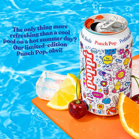 Poppi Prebiotic Soda Punch Pop 355ml - funkcjonalny napój z błonnikiem, stewią i octem jabłkowym by Poppi Soda (poppi-prebiotic-soda-punch-pop-355ml-funkcjonalny-napoj-z-blonnikiem-stewia-i-octem-jablkowym)