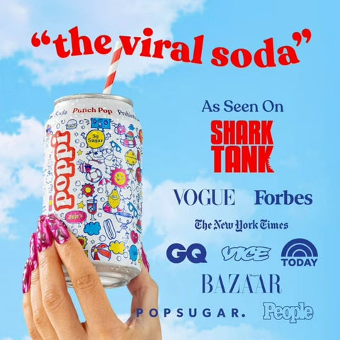 Poppi Prebiotic Soda Punch Pop 355ml - funkcjonalny napój z błonnikiem, stewią i octem jabłkowym by Poppi Soda (poppi-prebiotic-soda-punch-pop-355ml-funkcjonalny-napoj-z-blonnikiem-stewia-i-octem-jablkowym)