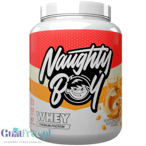 Naughty Boy Whey Premium Protein White Chocolate Salted Peanut 2010g - gęsta odżywka białkowa WPI, WPC & MPC by Naughty Boy (naughty-boy-whey-premium-protein-white-chocolate-salted-peanut-2010g-gesta-odzywka-bialkowa-wpi-wpc-mpc)