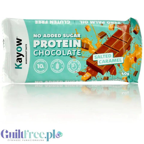 Kayow Protein Chocolate Salted Caramel - proteinowa czekolada bez dodatku cukru o smaku solonego karmelu by Kayow Nutrition (kayow-protein-chocolate-salted-caramel-proteinowa-czekolada-bez-dodatku-cukru-o-smaku-solonego-karmelu)