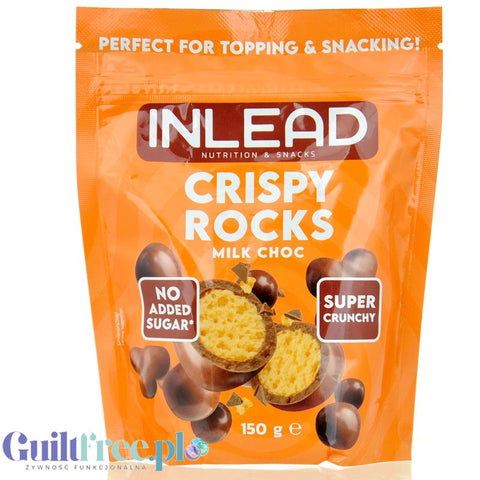 Inlead Crispy Rocks Milk Choc - chrupiące kuleczki kukurydziane w mlecznej czekoladzie bez cukru by InLead (inlead-crispy-rocks-milk-choc-chrupiace-kuleczki-kukurydziane-w-mlecznej-czekoladzie-bez-cukru)