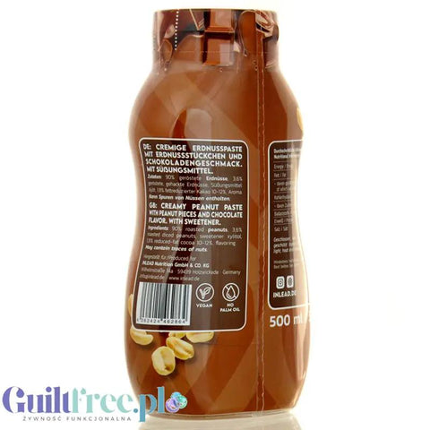 Inlead Peanut Squezze Chocolate 500ml - krem orzechowy w wyciskanej tubie, bez dodatku cukru by InLead (inlead-peanut-squezze-chocolate-500ml-krem-orzechowy-w-wyciskanej-tubie-bez-dodatku-cukru)