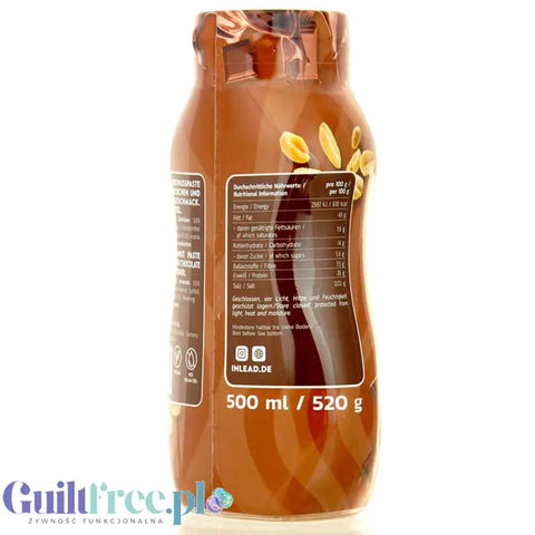 Inlead Peanut Squezze Chocolate 500ml - krem orzechowy w wyciskanej tubie, bez dodatku cukru by InLead (inlead-peanut-squezze-chocolate-500ml-krem-orzechowy-w-wyciskanej-tubie-bez-dodatku-cukru)