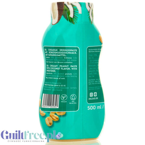 Inlead Peanut Squezze Coconut 500ml - krem orzechowo-kokosowy w wyciskanej tubie, bez dodatku cukru by InLead (inlead-peanut-squezze-coconut-500ml-krem-orzechowo-kokosowy-w-wyciskanej-tubie-bez-dodatku-cukru)