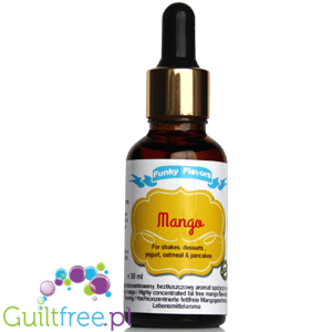 Funky Flavors Basic Mango 30ml - kropelki aromatyzujące do potraw bez cukru, słodzików i kalorii by Funky Flavors (funky-flavors-mango-30ml-aromat-bez-cukru-bez-tluszczu)