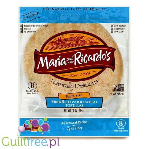 Maria & Ricardo's FiberRich Tortillas - tortille light 45kcal / 4g węglowodanów by Maria & Ricardo’s (tortille-light-45kcal-3g-weglowodanow)