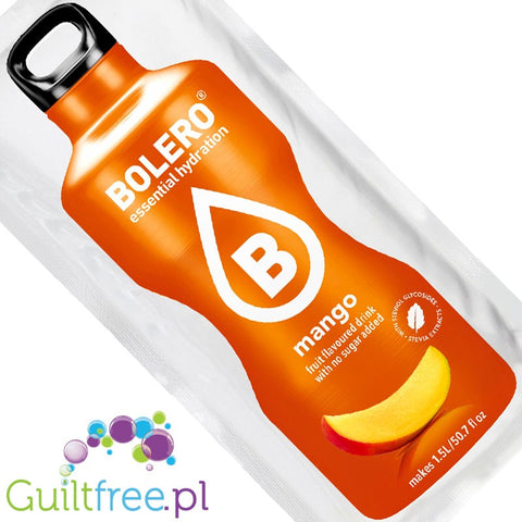 Bolero Drink Mango 9g - saszetka do napojów bez cukru ze stewią, Mango by Bolero Drink (bolero-ze-stewia-mango-1kcal-mix-na-15l)