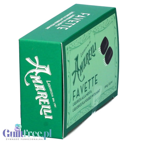 Amarelli Liquirizia Favette alla Menta 100g - kalabryjska lukrecja 100% z naturalnym ekstraktem mięty by Amarelli (amarelli-liquirizia-favette-100g-kalabryjska-lukrecja-mietowa)