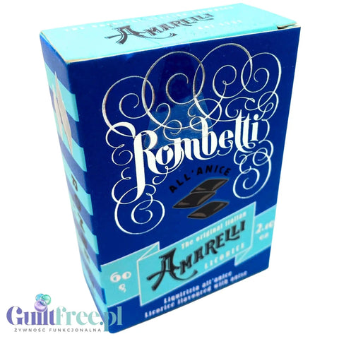 Amarelli Liquirizia Rombetti All'Anice 60g - kalabryjska lukrecja anyżkowa 100% bez cukru i słodzików by Amarelli (amarelli-liquirizia-rombetti-with-anise-60g-kalabryjska-lukrecja-anyzkowa-100-bez-cukru-i-slodzikow)