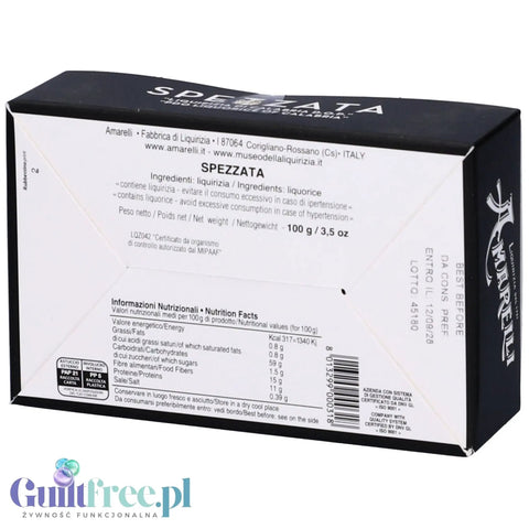 Amarelli Liquirizia Spezzata 100g - czysta kalabryjska lukrecja anyżkowa 100% bez cukru i słodzików by Amarelli (amarelli-liquirizia-spezzata-100g-czysta-kalabryjska-lukrecja-anyzkowa-100-bez-cukru-i-slodzikow)