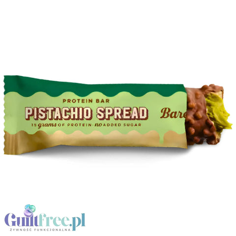 Barebells Protein Bar Pistachio Spread - baton proteinowy w czekoladzie z nadzieniem pistacjowym by Barebells (barebells-protein-bar-pistachio-spread-45g)