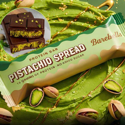 Barebells Protein Bar Pistachio Spread - baton proteinowy w czekoladzie z nadzieniem pistacjowym by Barebells (barebells-protein-bar-pistachio-spread-45g)