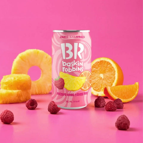Baskin Robbins Rainbow Sherbet Soda - koreański napój sorbetowy bez cukru by Dunkin' (baskin-robbins-malina-ananas-pomarancza)