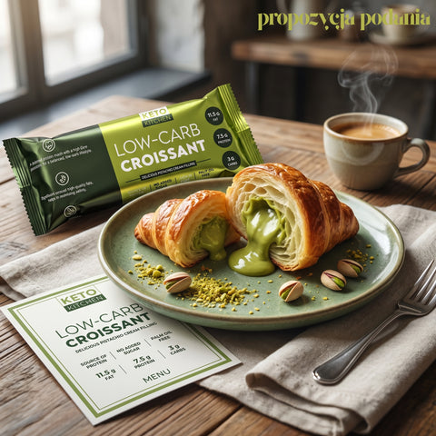 BeKeto Low-Carb Croissant Pistachio Cream Filling - keto rogalik z nadzieniem pistacjowym 3g węglowodanów, 7,5g białka by BeKETO (be-keto-low-carb-croissant-pistachio-cream-filling-keto-rogalik-z-nadzieniem-pistacjowym-3g-weglowodanow-75g-bialka)