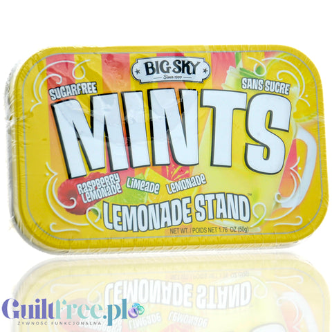 Big Sky Mints Lemonade Stand - pudrowe pastylki bez cukru o smaku lemoniady cytrynowej, puszka vintage by Big Sky (big-sky-mints-lemonade-stand-pudrowe-pastylki-bez-cukru-o-smaku-lemoniady-cytrynowej-puszka-vintage)