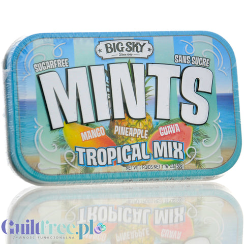 Big Sky Mints Tropical Mix - pudrowe pastylki bez cukru o smakach mango, ananasa i gujawy by Big Sky (big-sky-mints-tropical-mix-pudrowe-pastylki-bez-cukru-o-smakach-mango-ananasa-i-gujawy)