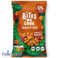 Bites We Love Crunchy Peas Smoked Paprika 30g - chrupiący groszek z wędzoną papryką wegańska przekąska z białkiem i błonnikiem by Bites We Love (bites-we-love-crunchy-peas-smoked-paprika-30g)