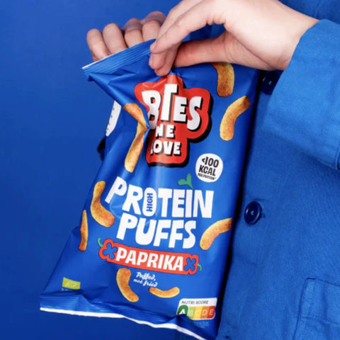 Bites We Love Protein Puffs Paprika - wegańskie organiczne chrupki z soczewicy o smaku paprykowym 20g białka by Bites We Love (bites-we-love-protein-puffs-paprika-weganskie-chrupki-z-soczewicy-o-smaku-paprykowym)