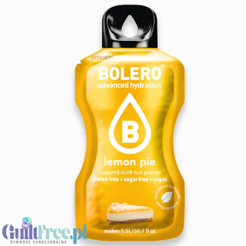 Bolero Drink Lemon Pie 9g - napój w saszetce bez cukru ze stewią, Kremówka Cytrynowa by Bolero Drink (bolero-drink-lemon-pie)